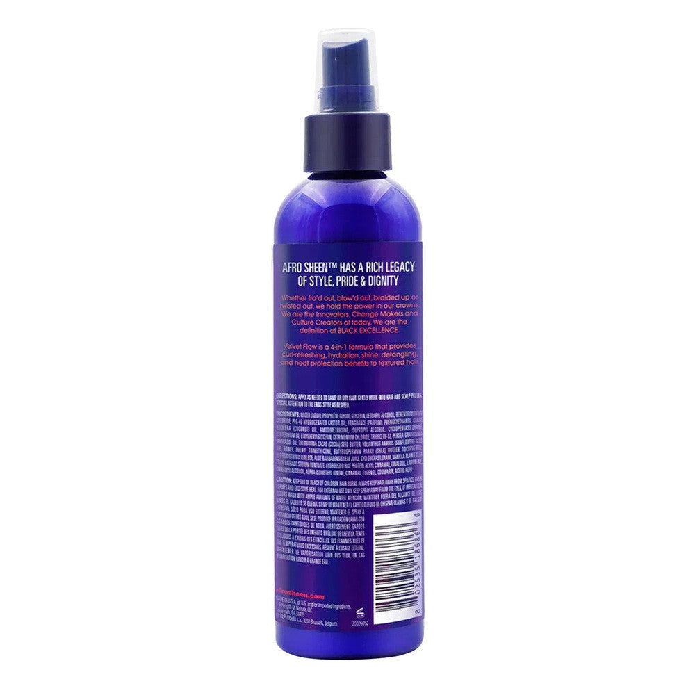 Afro Sheen Velvet Flow 4 In 1 Leave In Detangler Spray, 8 Oz
