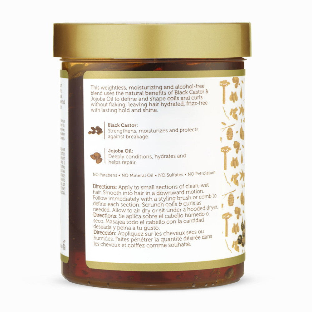 African Pride Moisture Miracle Max Hold Styling Gel with Black Castor and Jojoba Oil, 18 Oz