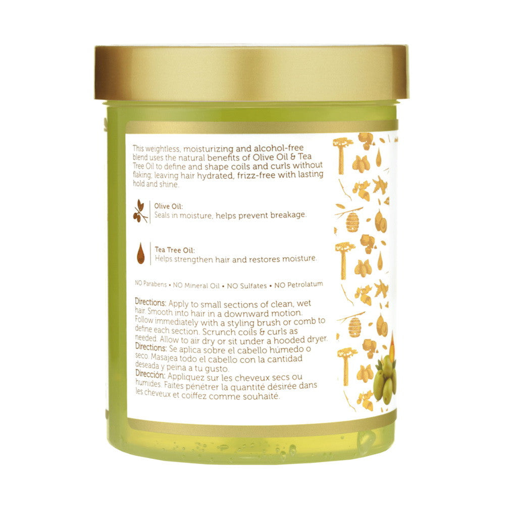 African Pride Moisture Miracle Max Hold Styling Gel with Olive and Tea Tree Oil, 18 Oz