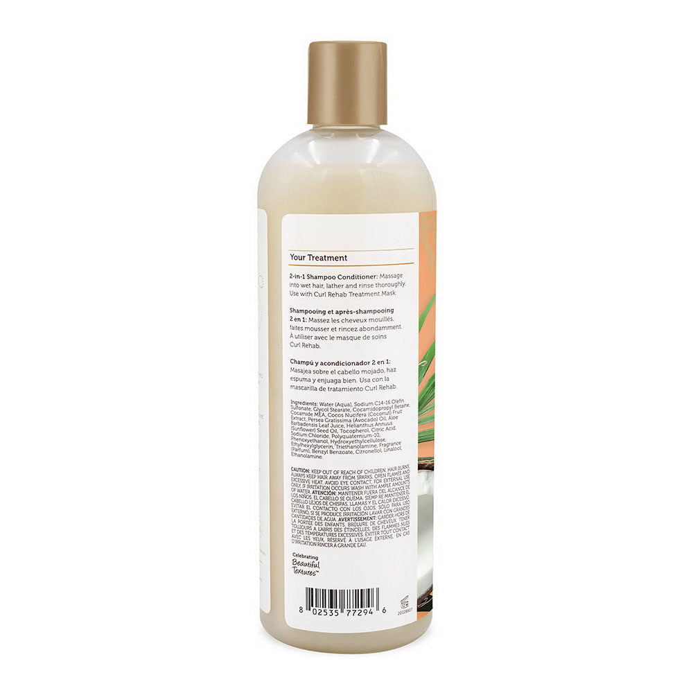 Curl Rehab Dry Hair and Damage Repair 2 in 1 Shampoo Plus Conditioner, 16 Oz