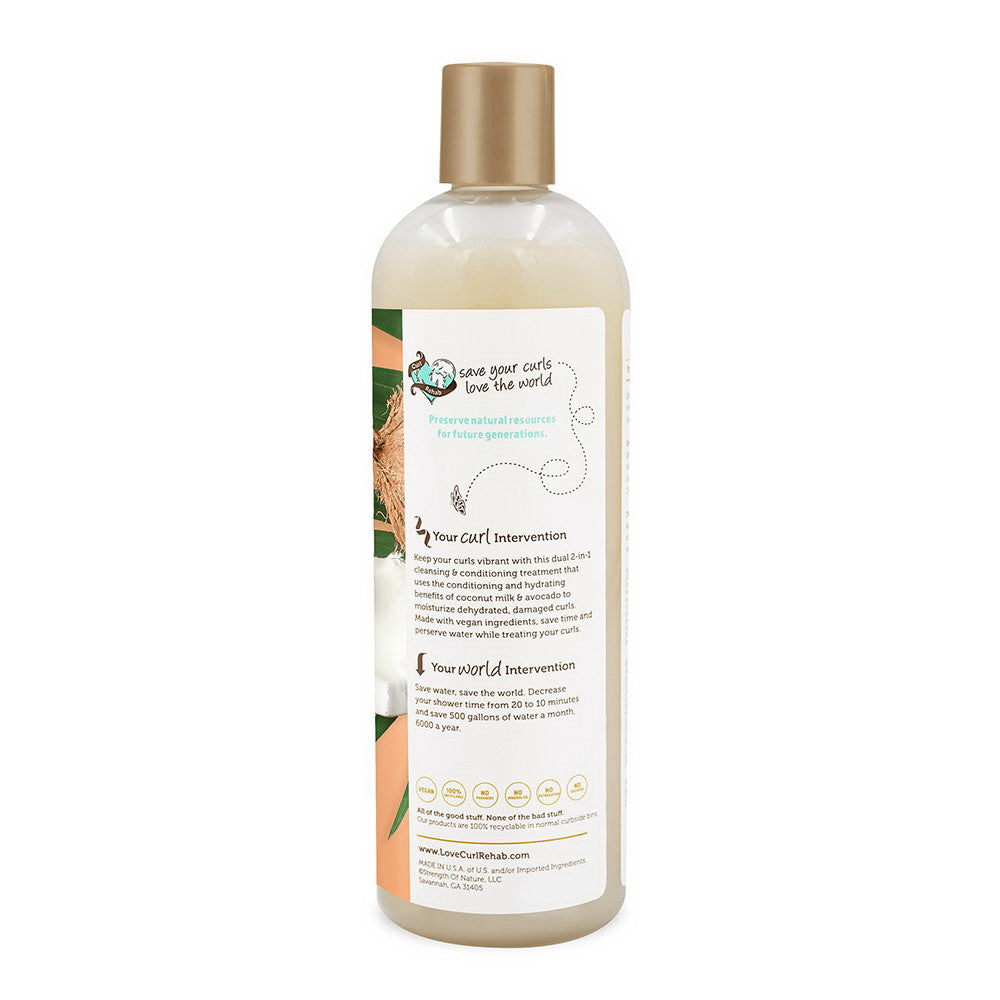 Curl Rehab Dry Hair and Damage Repair 2 in 1 Shampoo Plus Conditioner, 16 Oz
