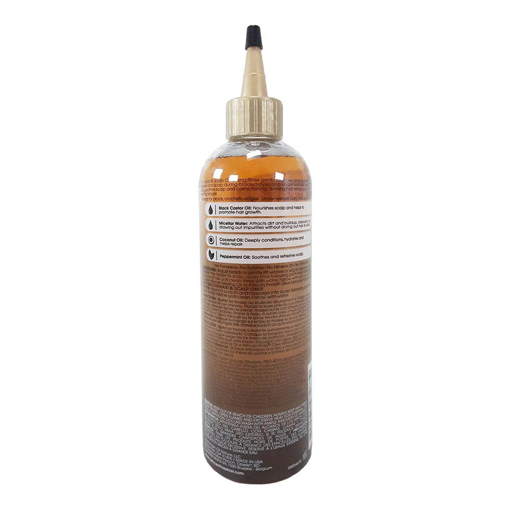 African Pride Black Castor Miracle Braid and Scalp Cleansing Rinse, 12 Oz