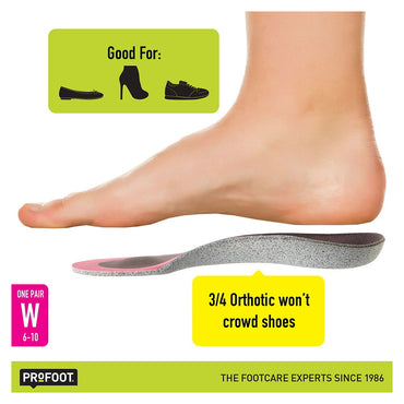 Profoot Triad Orthotic Insoles For Women, Fits All - 1 Pair