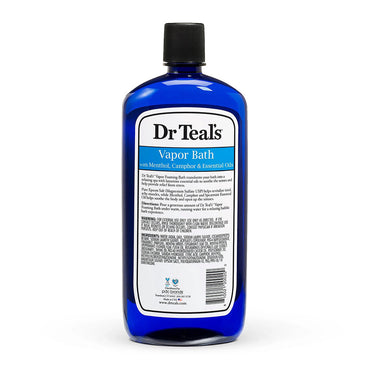 Dr Teals Pure Epsom Salt Foaming Vapor Bath with Menthol, 24 Oz