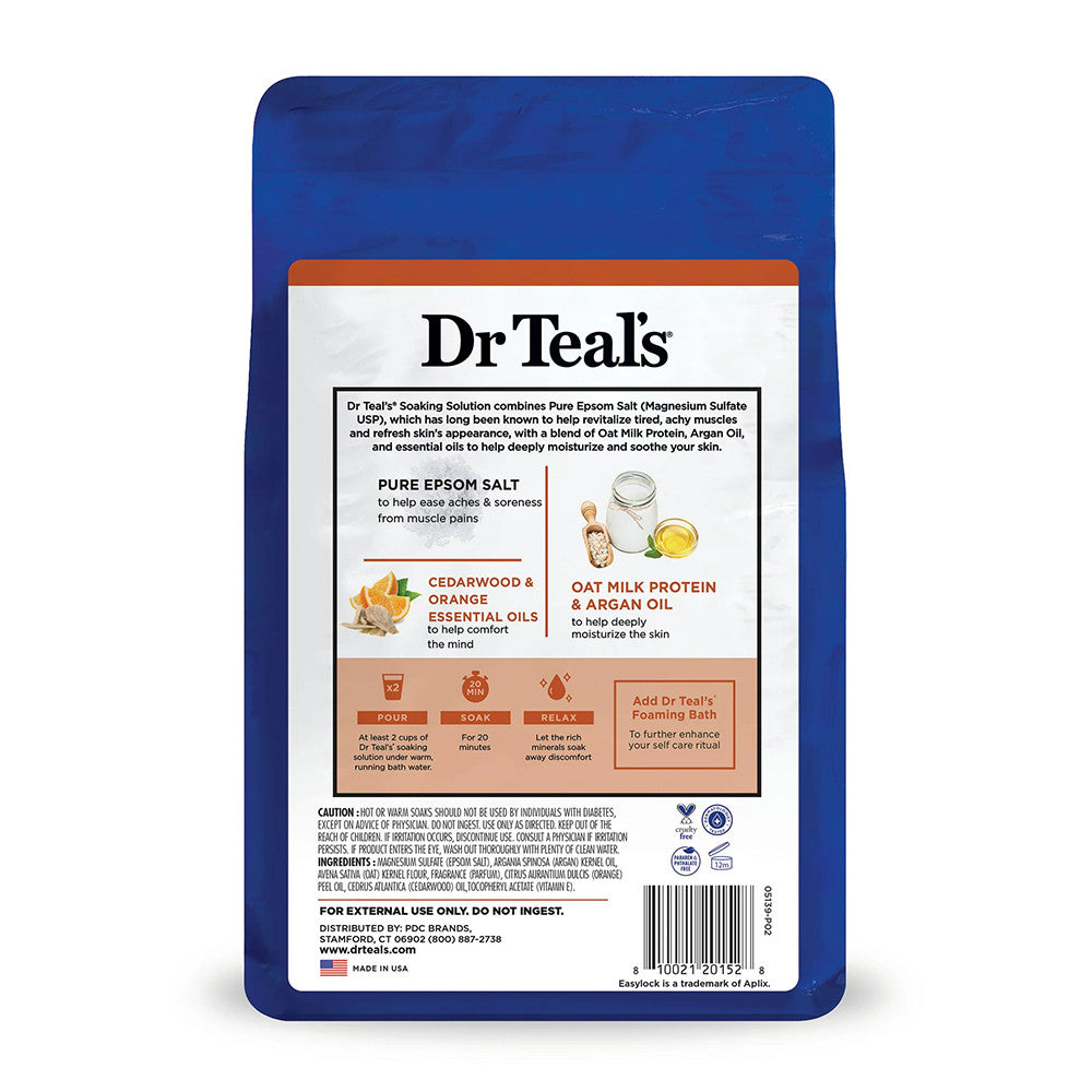 Dr Teals Soothe and Comfort Pure Epsom Salt Soak with Oat Milk and Argan Oil, 3 Lb