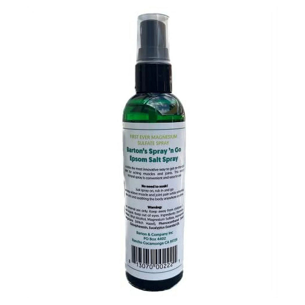Bartons Spray N Go Epsom Salt Spray with Eucalyptus Oil, 4 Oz