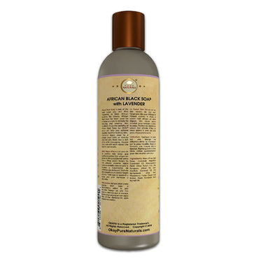 Okay Pure Naturals Lavender African Black Soap Nourishing Beauty Wash, 8 Oz