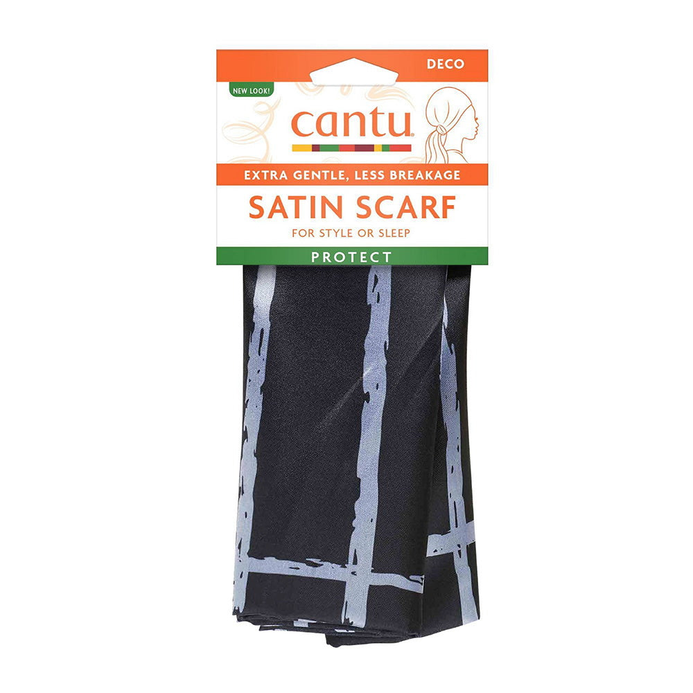Cantu Satin Pattern Scarf for Hair Protection Styling or Sleep 1Ea