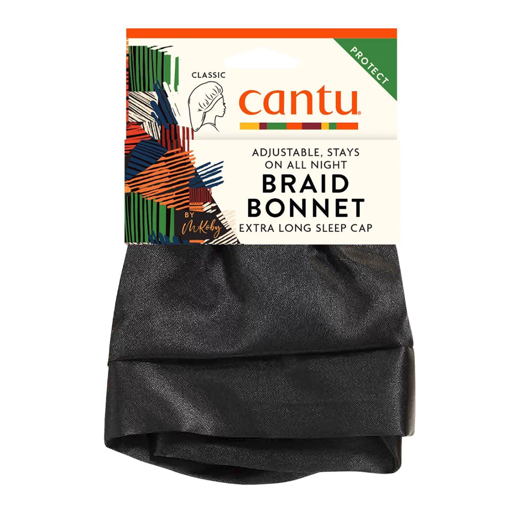 Cantu Extra Long Satin Braid Bonnet Sleep Cap for Braid Protection and Style Preservation 1Ea