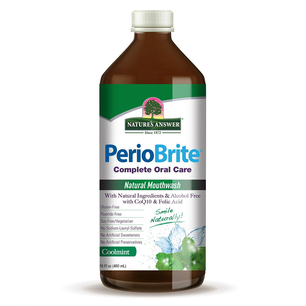 Natures Answer PerioBrite Mouthwash, Cool Mint,16 Oz