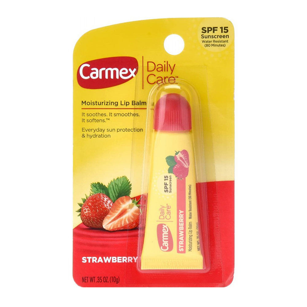 Carmex Daily Care Lip Balm, Strawberry SPF 15, 0.35 Oz