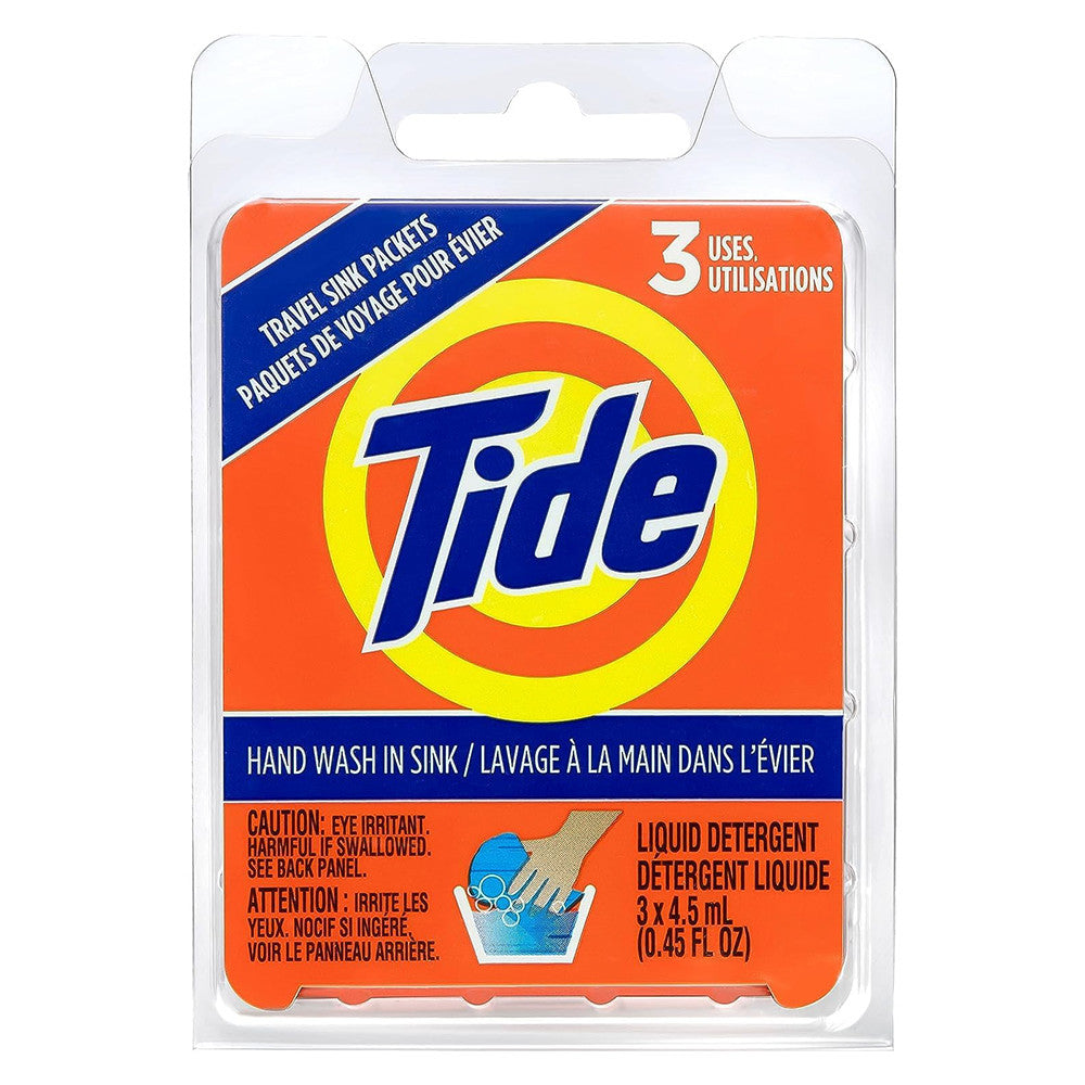 Tide Travel Sink Packets 3 x 4.5 ml, 1 Pack