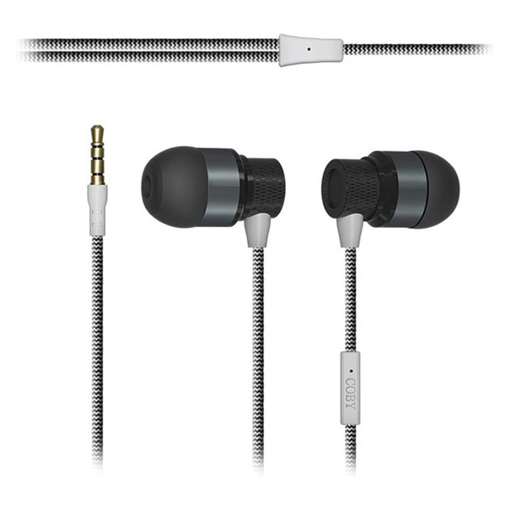 Coby Wired Earphones, White, 1 Ea