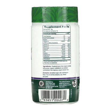 Green Foods Green Magma Organic and Raw Barley Grass Juice Powder, 2.8 Oz