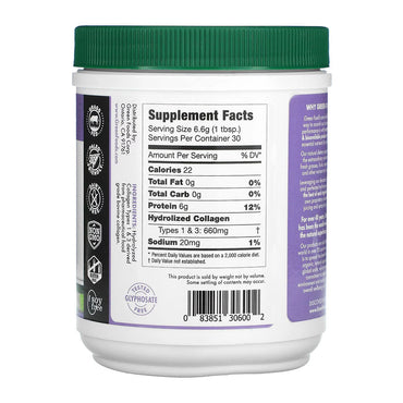 Green Foods Hydrolyzed Collagen Powder for Beauty, 7 Oz