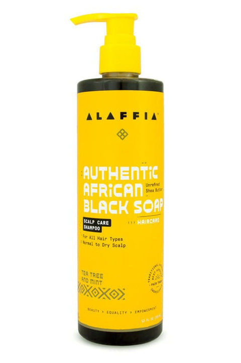 Alaffia Authentic African Black Soap Scalp Care Conditioner with Tea Tree and Mint, 12 Oz