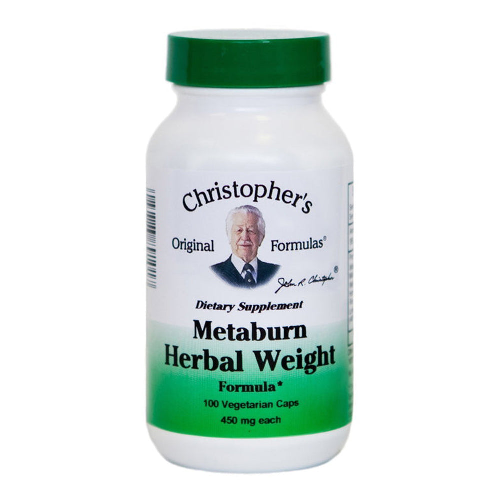 Dr Christophers Original Formula Metaburn Herbal Weight Capsules Support Body Weight Loss 100Ea