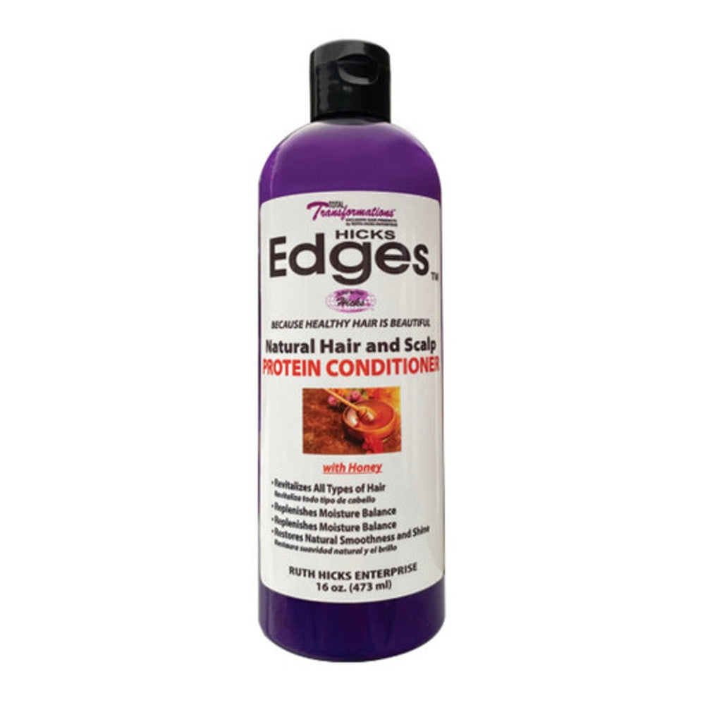 Hicks Edges Natural Hair and Scalp Protein Conditioner, 16 Oz