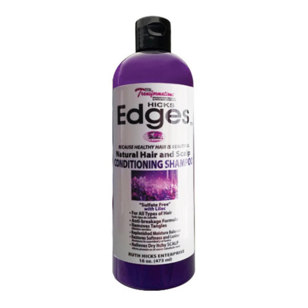 Hicks Edges Natural Hair and Scalp Conditioning Shampoo, 16 Oz