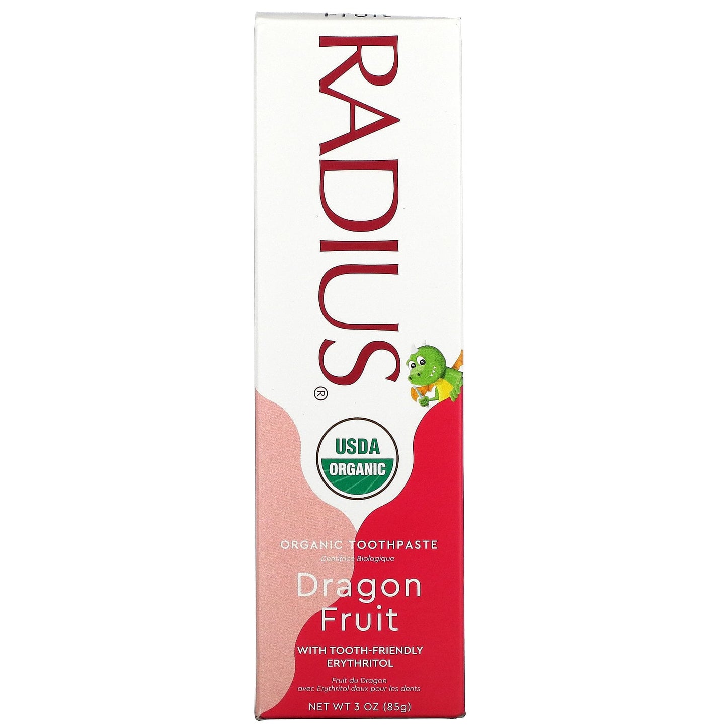 Radius Organic Gel Toothpaste for Kids, Dragon Fruit, 3 Oz