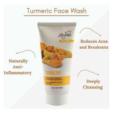 Reshma Turmeric Deep Cleansing Face Wash, 5.07 Oz