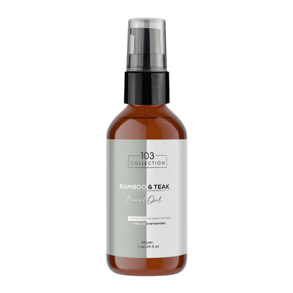 103 Collection Vegan Bamboo and Teak Beard Oil, 1 Oz