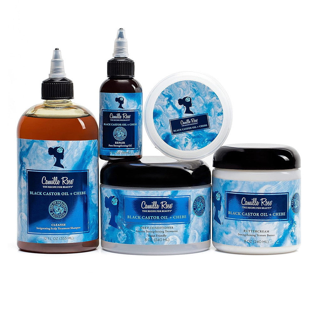 Camille Rose Black Castor Oil and Chebe Edge Control Gel, 2 Oz