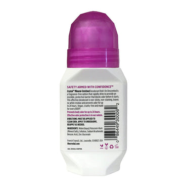 Crystal Mineral Body Deodorant Roll-On, Unscented, 2.25 oz