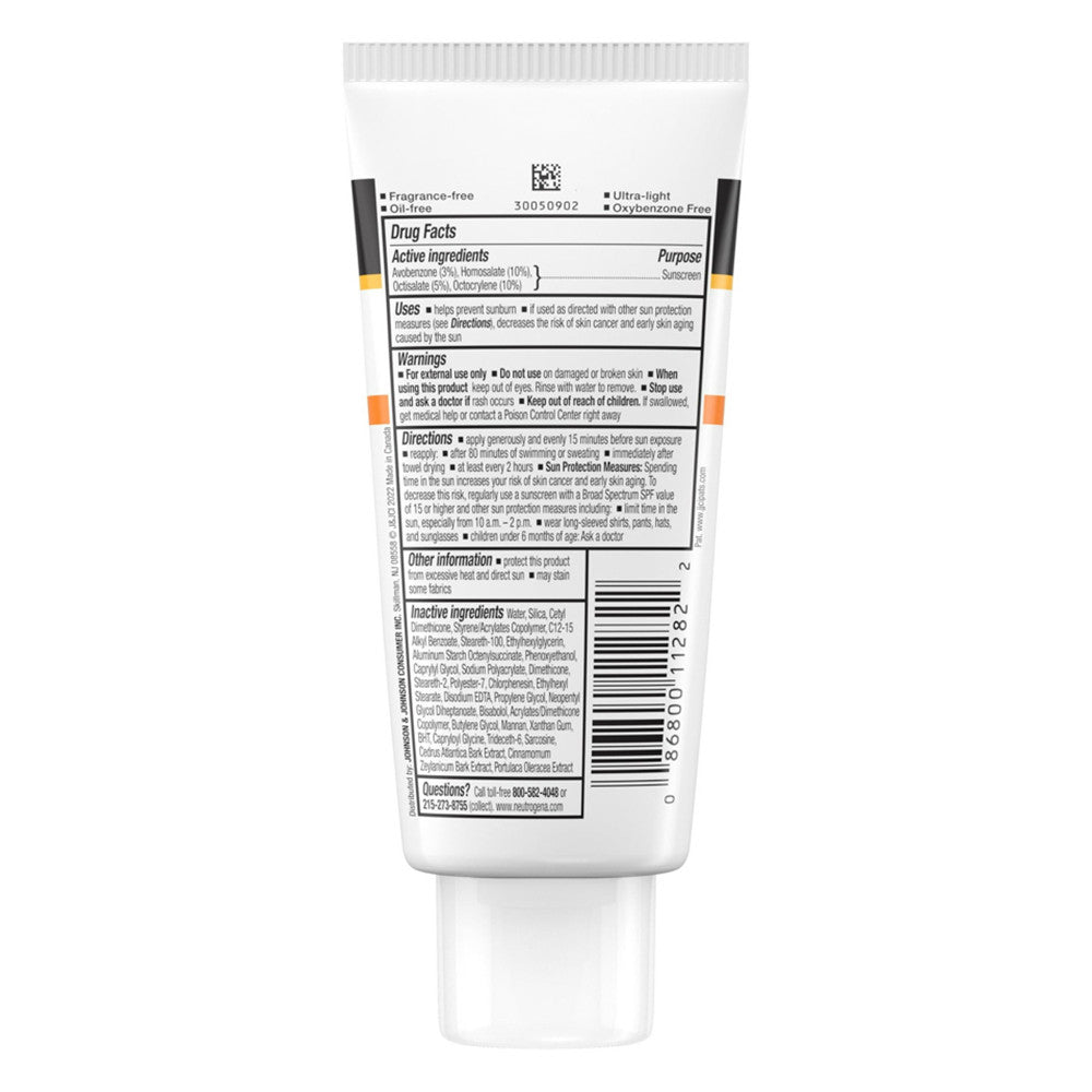 Neutrogena Clear Face Liquid Lotion Sunscreen with SPF 50, 3 Oz