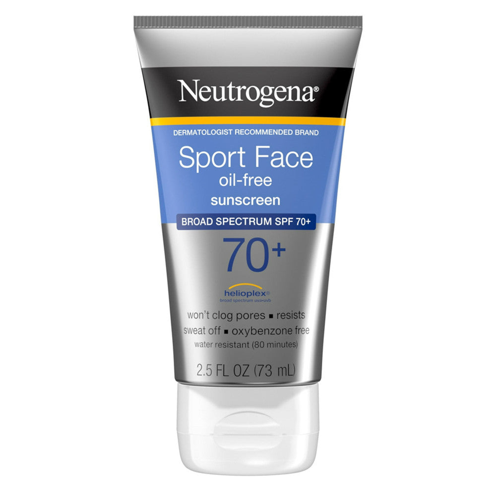 Neutrogena Sport Face Sunscreen Oil-Free Lotion, SPF 70+, 2.5 Oz