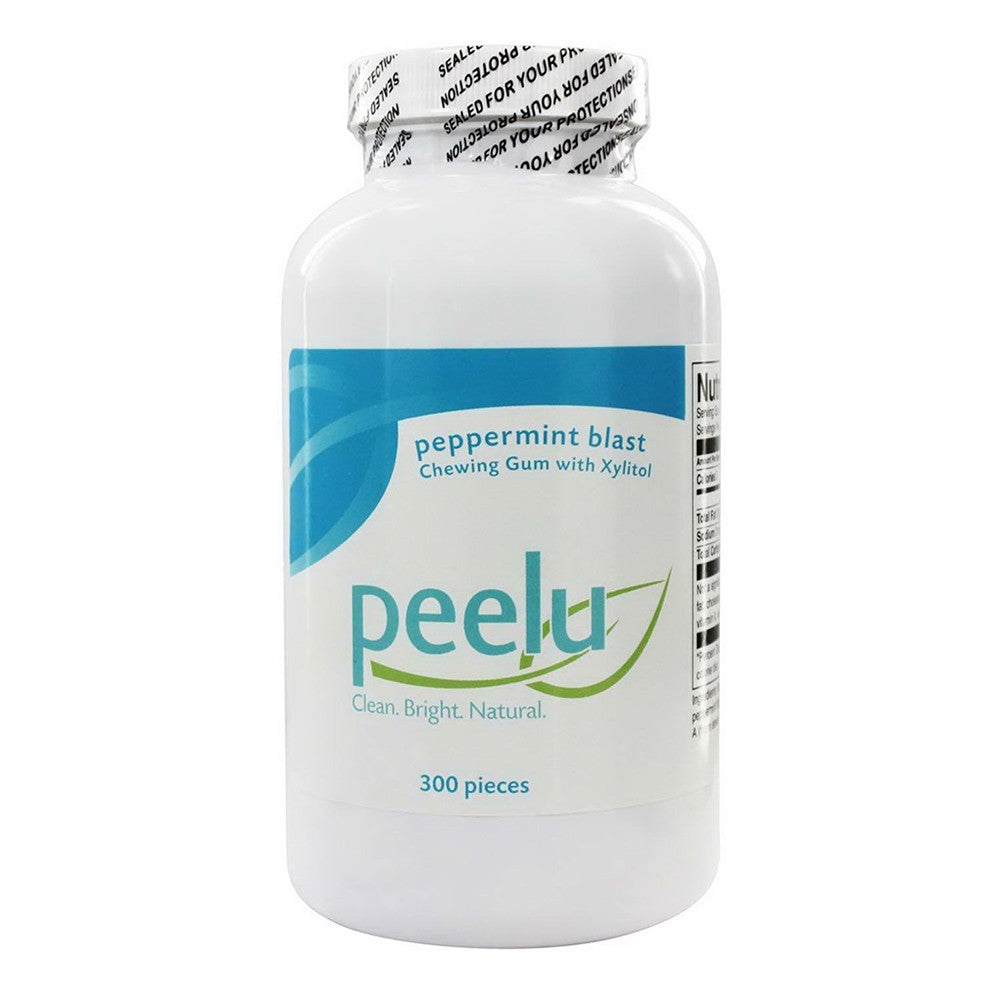 Peelu Chewing Gum With Xylitol, Peppermint Blast, 300 Pieces