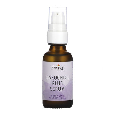 Reviva Labs Bakuchiol Plus Serum, Anti Aging for All Skin Types, 1 Oz