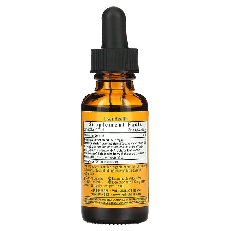 Herb Pharm Healthy Liver Tonic, Cleanse and Detoxify, 1 Oz