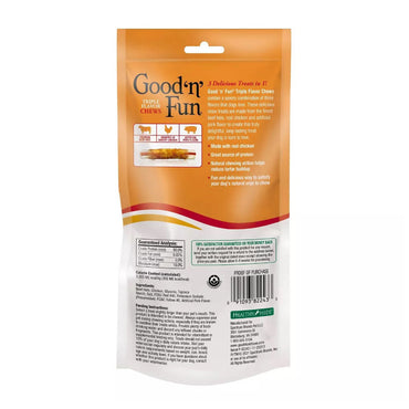 Good N Fun Large Triple Flavored 7 Rolls Dog Treats, 2 Ea