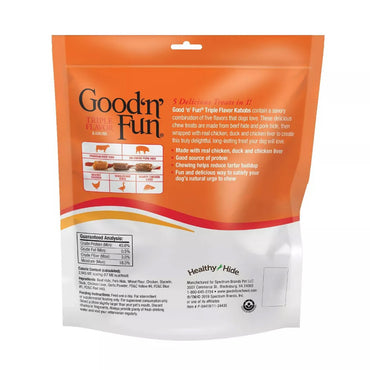 Good N Fun Triple Flavor Kabobs With Chicken Beef and Pork Flavor Dog Treats, 12 Oz