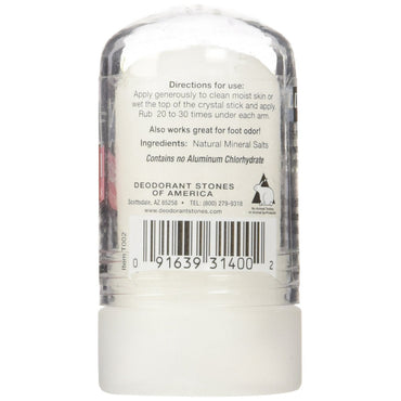 Thai Deodorant Stone Thai Natural Crystal Deodorant Push-Up Stick, 2.125 Oz
