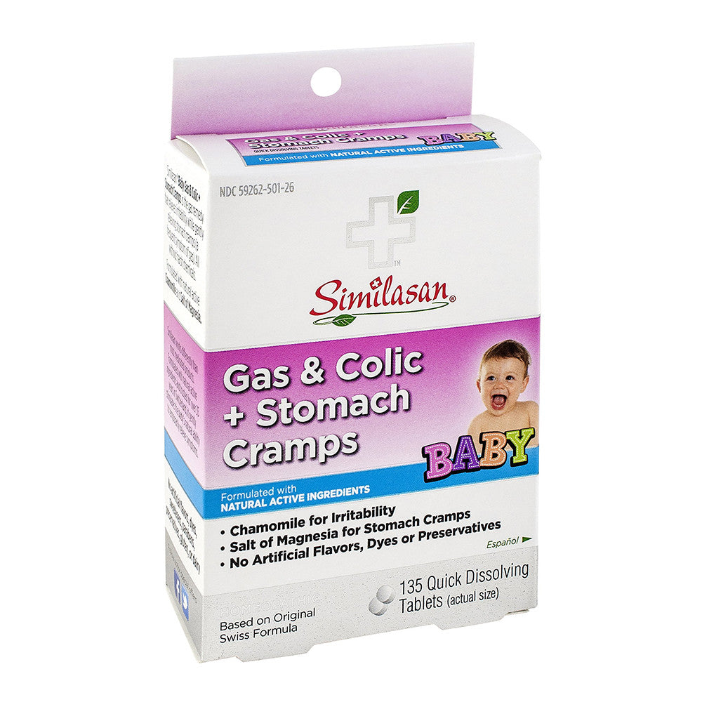 Similasan Baby Gas And Colic Plus Stomach Cramps Quick Dissolving Tablets, 135 Ea