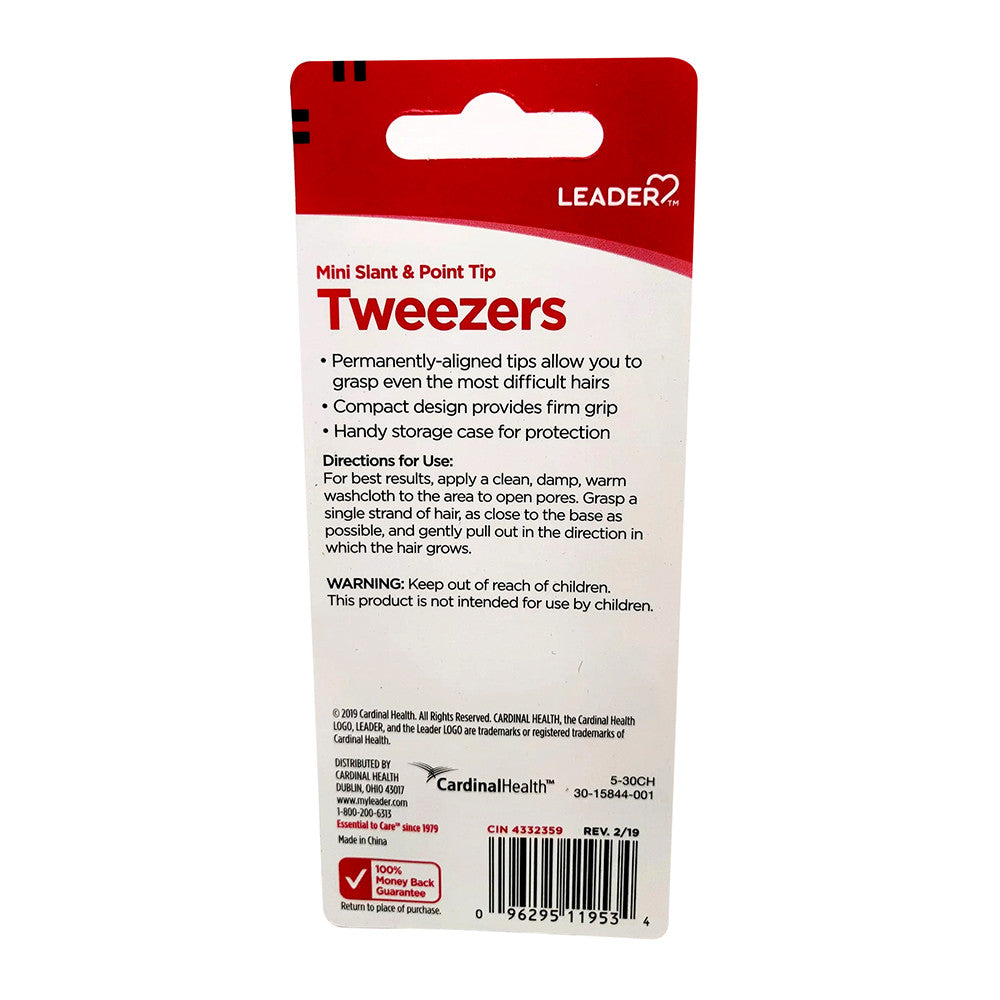 Leader Tweezers Mini Slant and Point Pack, 1 Ea