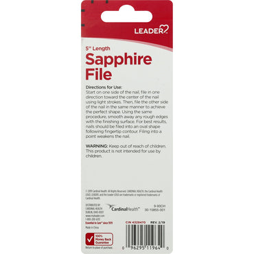 Leader Sapphire File 5 Inch Length, 1 Ea