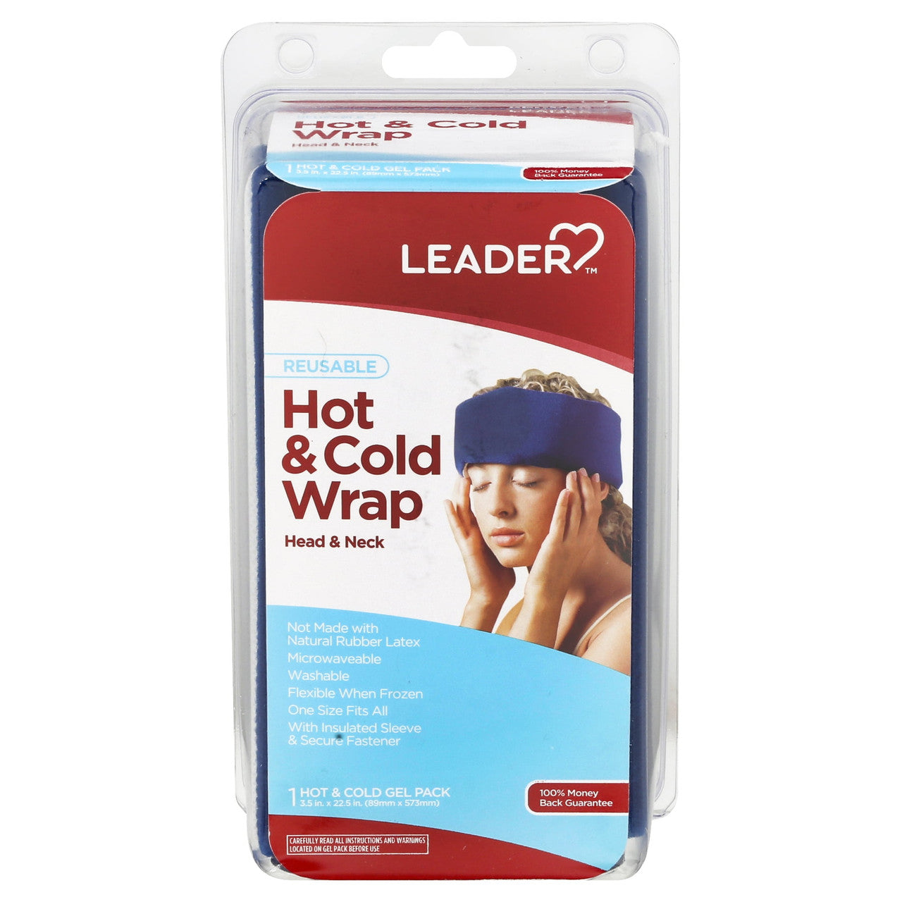 Leader Reusable Hot and Cold Wrap for Head and Neck, 1 Ea