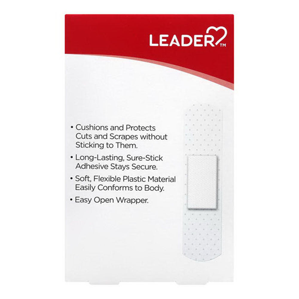 Leader Adhesive Bandages, Clear, Antibacterial, All One Size, 30 Ea