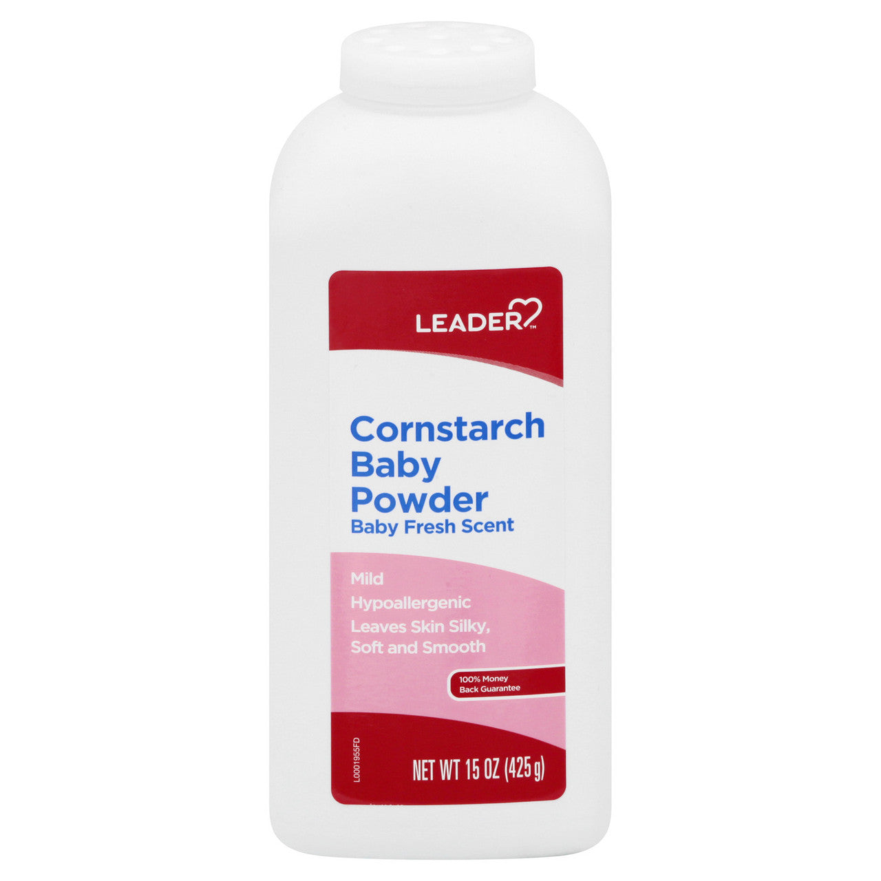 Leader Cornstarch Baby Powder, Baby Fresh Scent, 15 Oz
