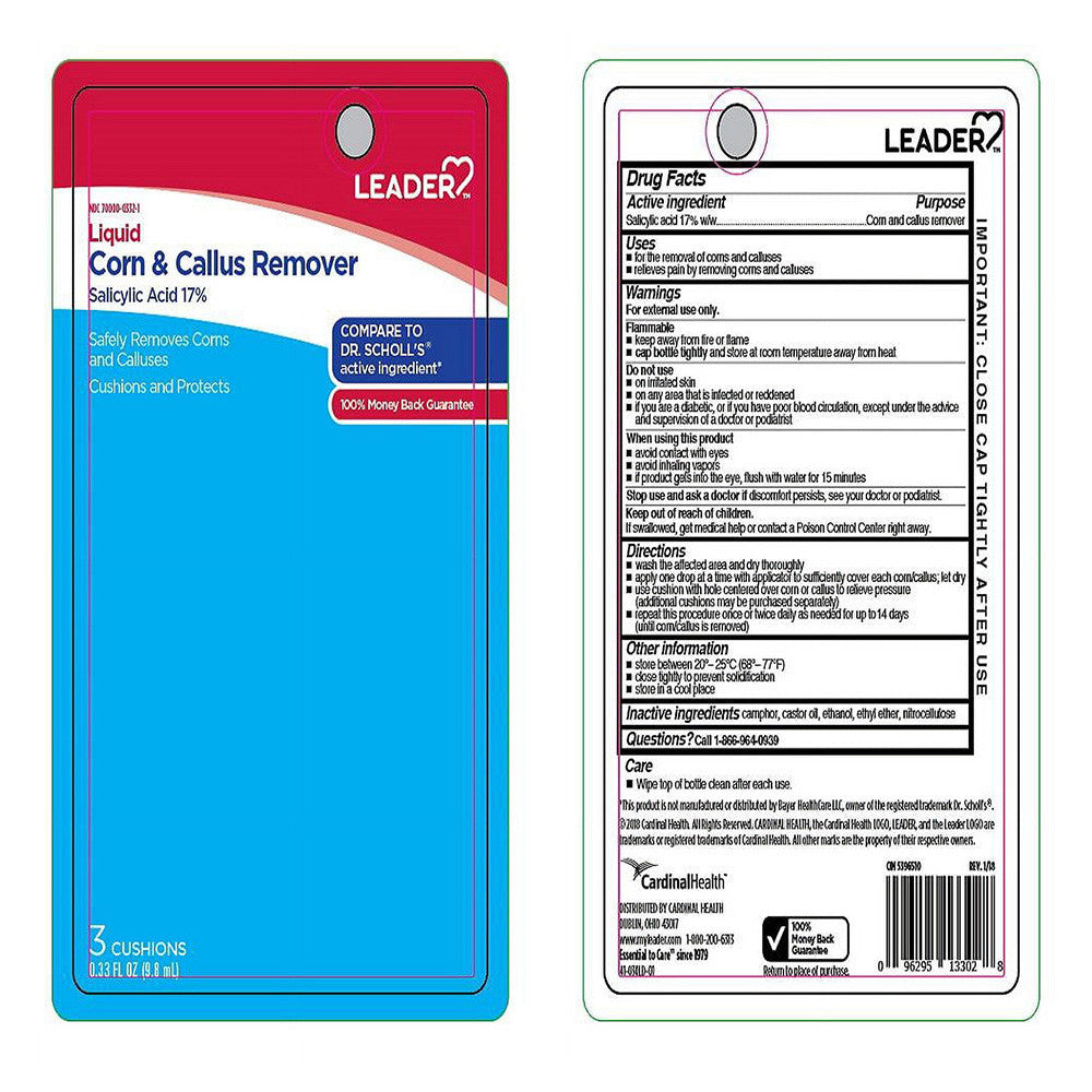 Leader Corn and Callus Liquid Cushion Remover, 0.33 Oz