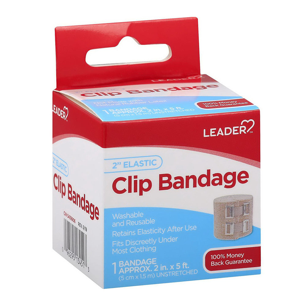 Leader 2 In Elastic Clip Bandage, 2-5 In, 1 Ea