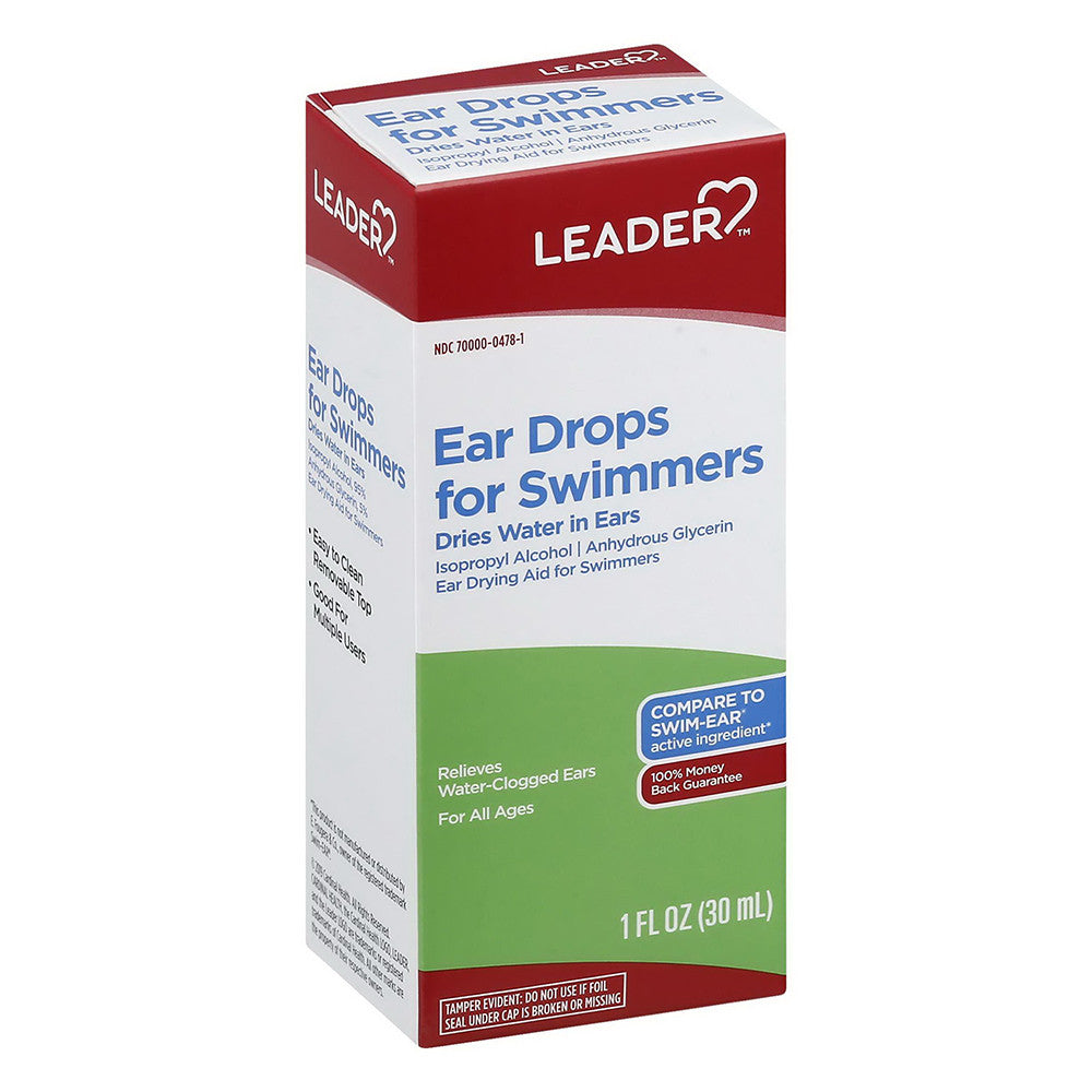 Leader Ear Drops For Swimmers, 1 Oz