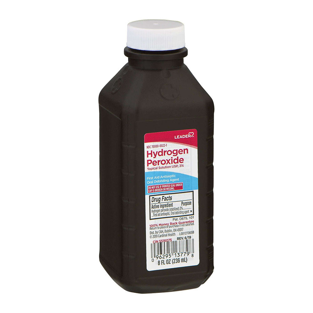 Leader Hydrogen Peroxide 3% Solution, 8 Oz