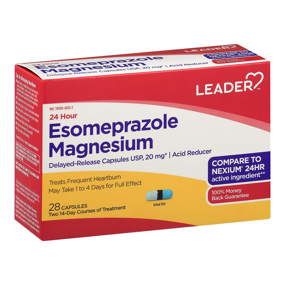 Leader Acid Reducer 20Mg Capsules, 28 Ea