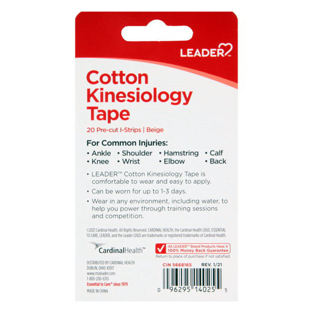 Leader Cotton Kinesiology Beige Tape, 1 Ea