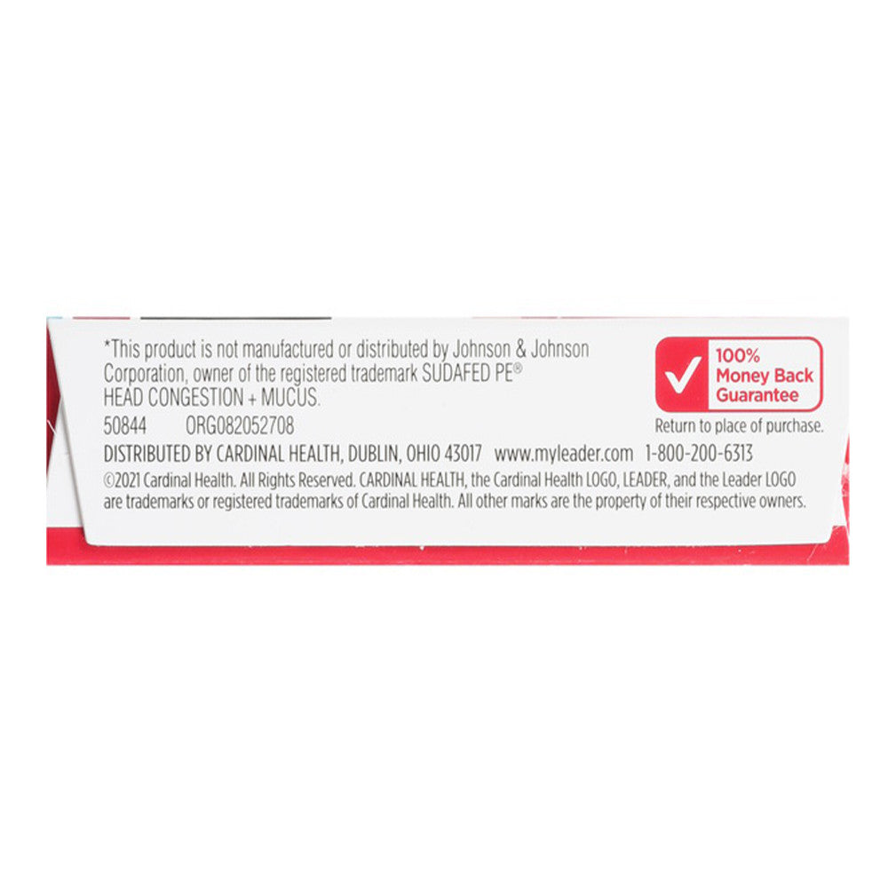 Leader Non Drowsy, Head Congestion And Mucus, Caplets, 24 Ea