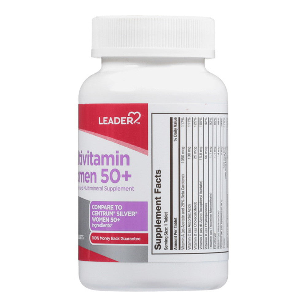 Leader Multivitamin, Women 50Plus, Tablets, 100 Ea